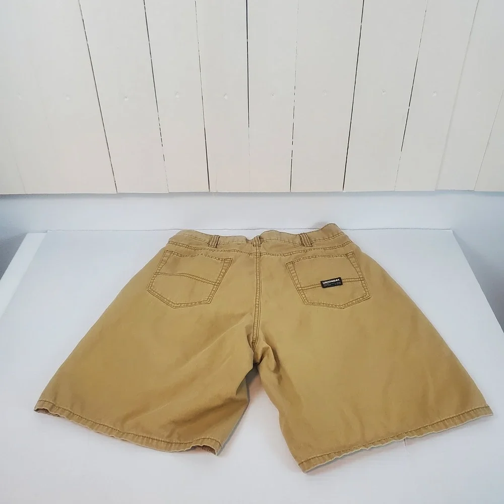 Unionbay Mens Khaki Chino Shorts Tan Cotton Twill Size 32